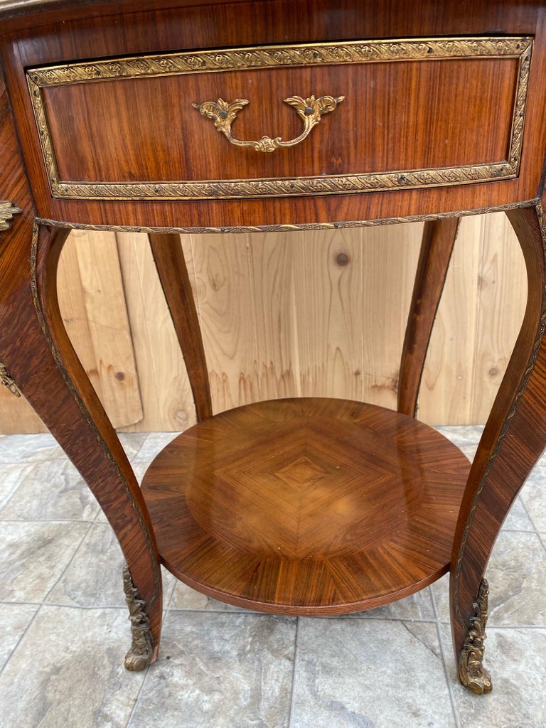Antique French Louis XVI Mahogany Cocktail Table with Inlaid Marble Top — free download