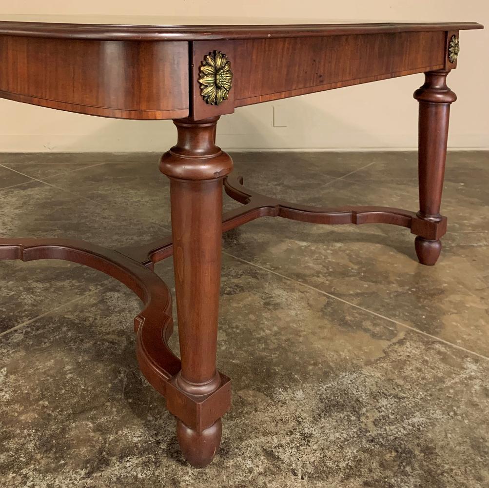 Antique French Louis XVI Mahogany Dining Table with Ormolu For Sale 2