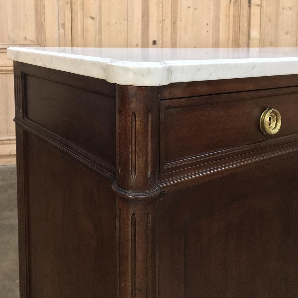 Mid-20th Century Antique French Louis XVI Mahogany Marble Top Buffet