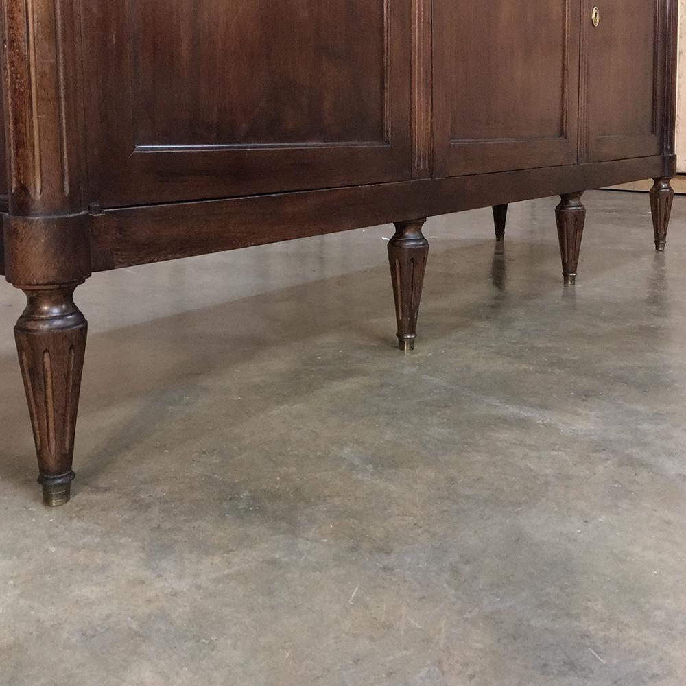 Antique French Louis XVI Mahogany Marble Top Buffet 1