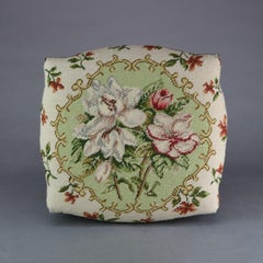 Antique French Louis XVI Mahogany Needlepoint Bench, 20th Century