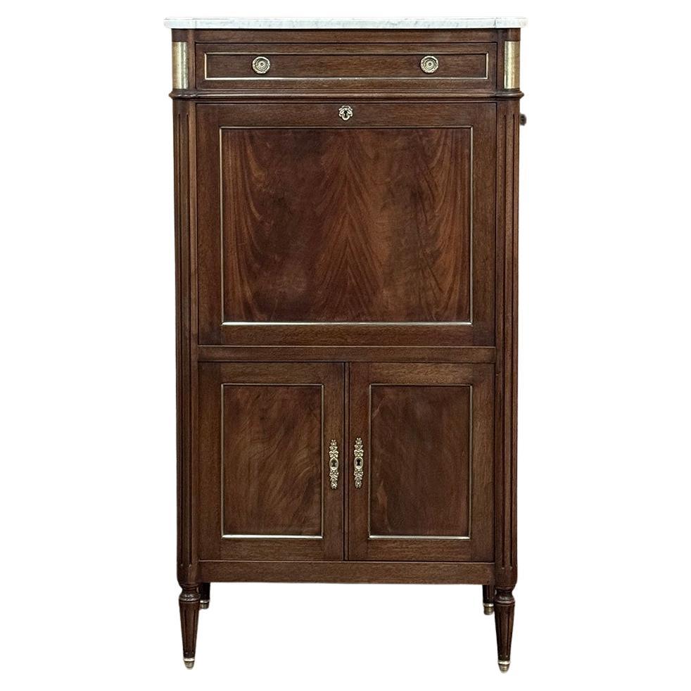 Antique French Louis XVI Mahogany Secretary ~ Cabinet