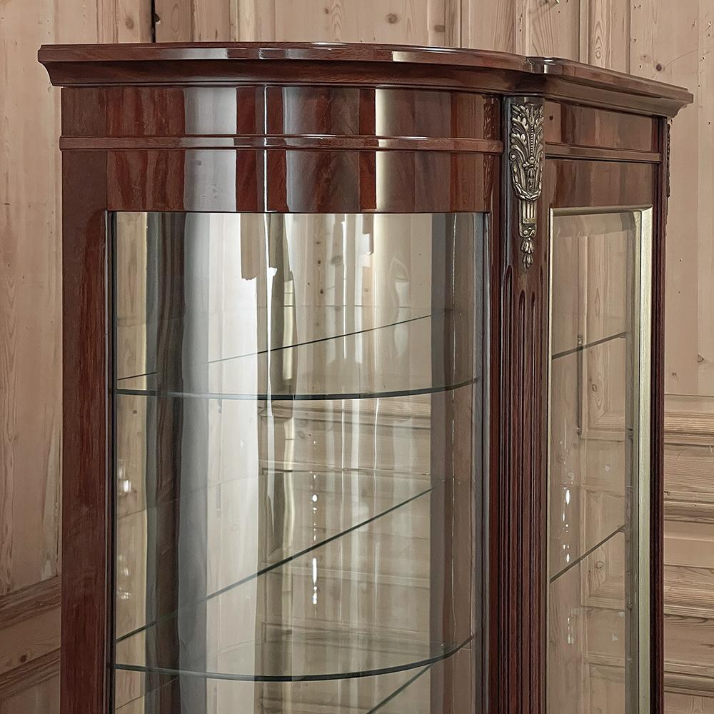 Antique French Louis XVI Mahogany Vitrine ~ Display Cabinet For Sale 7
