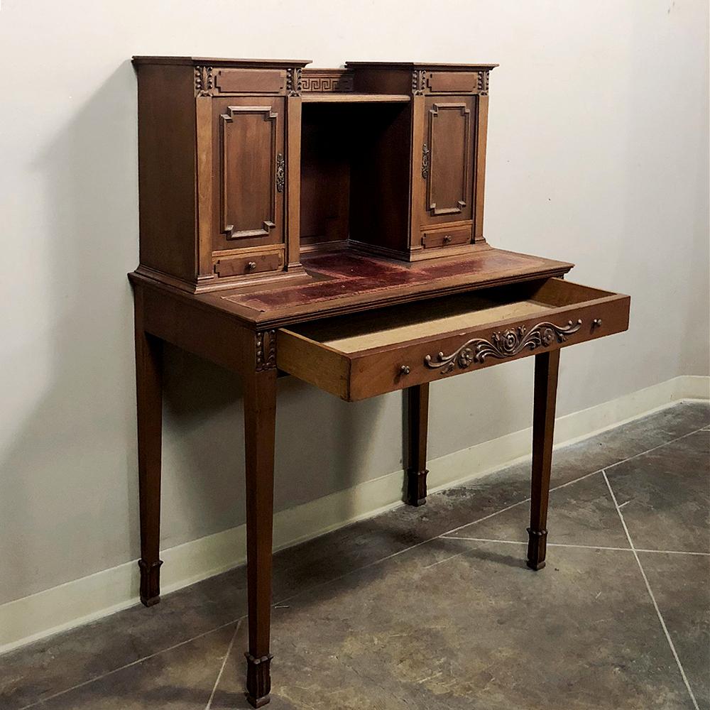 Antique French Louis XVI Mahogany Wall Desk For Sale 3