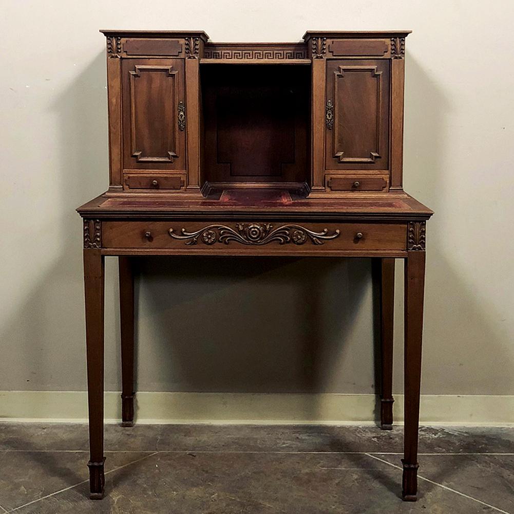 Antique French Louis XVI Mahogany Wall Desk For Sale 4