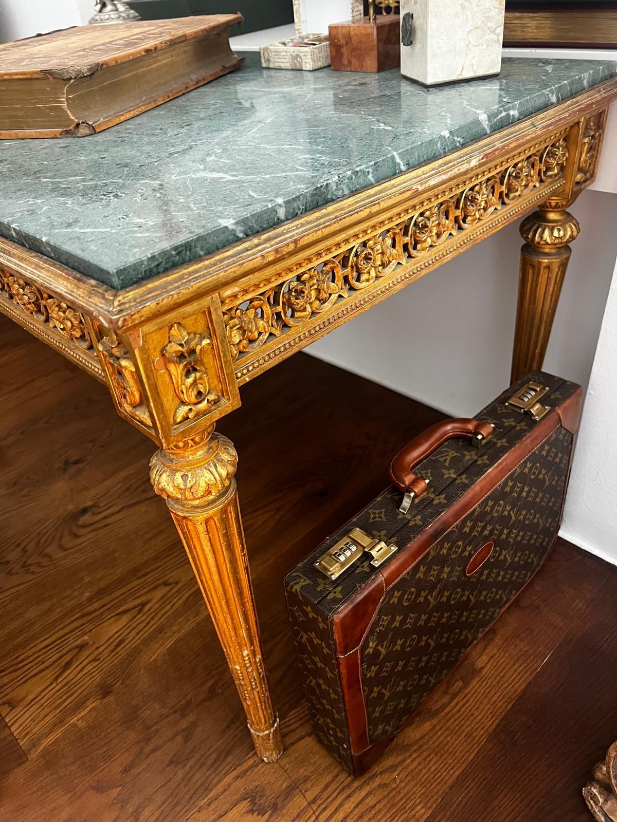 Antique French Louis XVI Marble Gold gilded Salon Ladies Writing Table 1800 en venta 3
