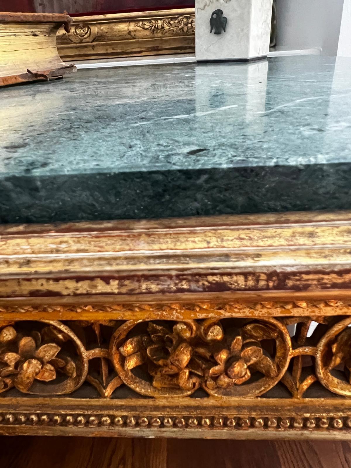 Antique French Louis XVI Marble Gold gilded Salon Ladies Writing Table 1800 en venta 1