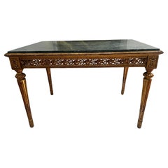 Antique French Louis XVI Marble Gold gilded Salon Ladies Writing Table 1800