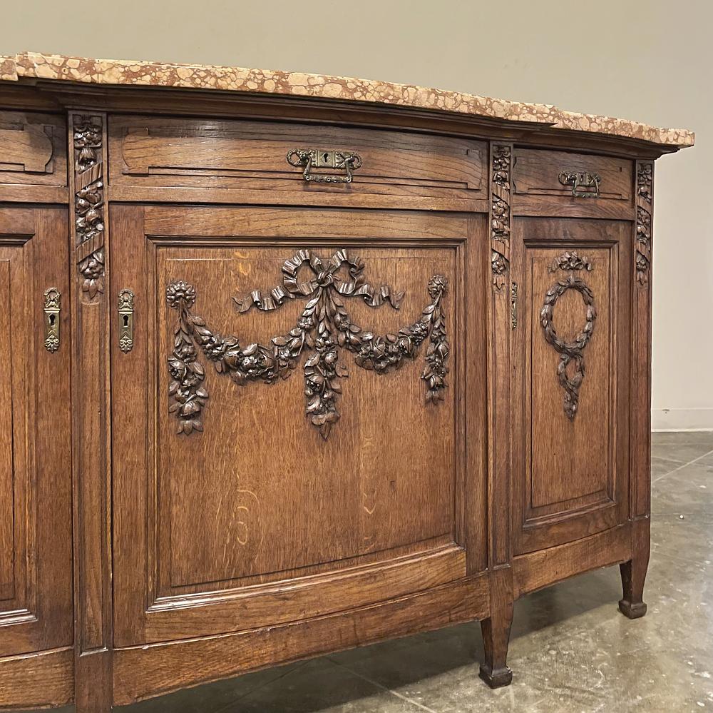 Antikes französisches Buffet mit Marmorplatte im Louis-XVI-Stil im Angebot 3