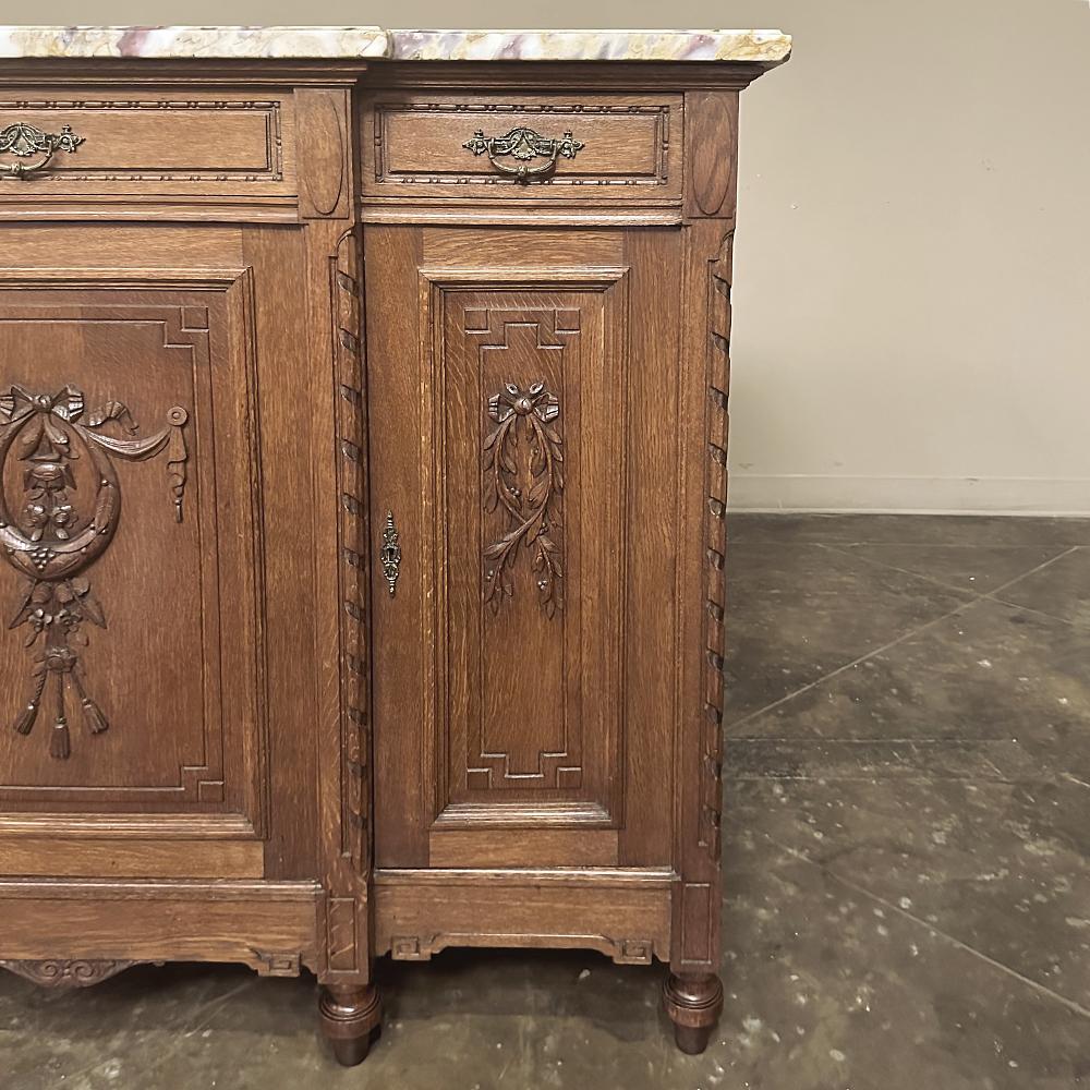 Antique French Louis XVI Marble Top Buffet For Sale 5