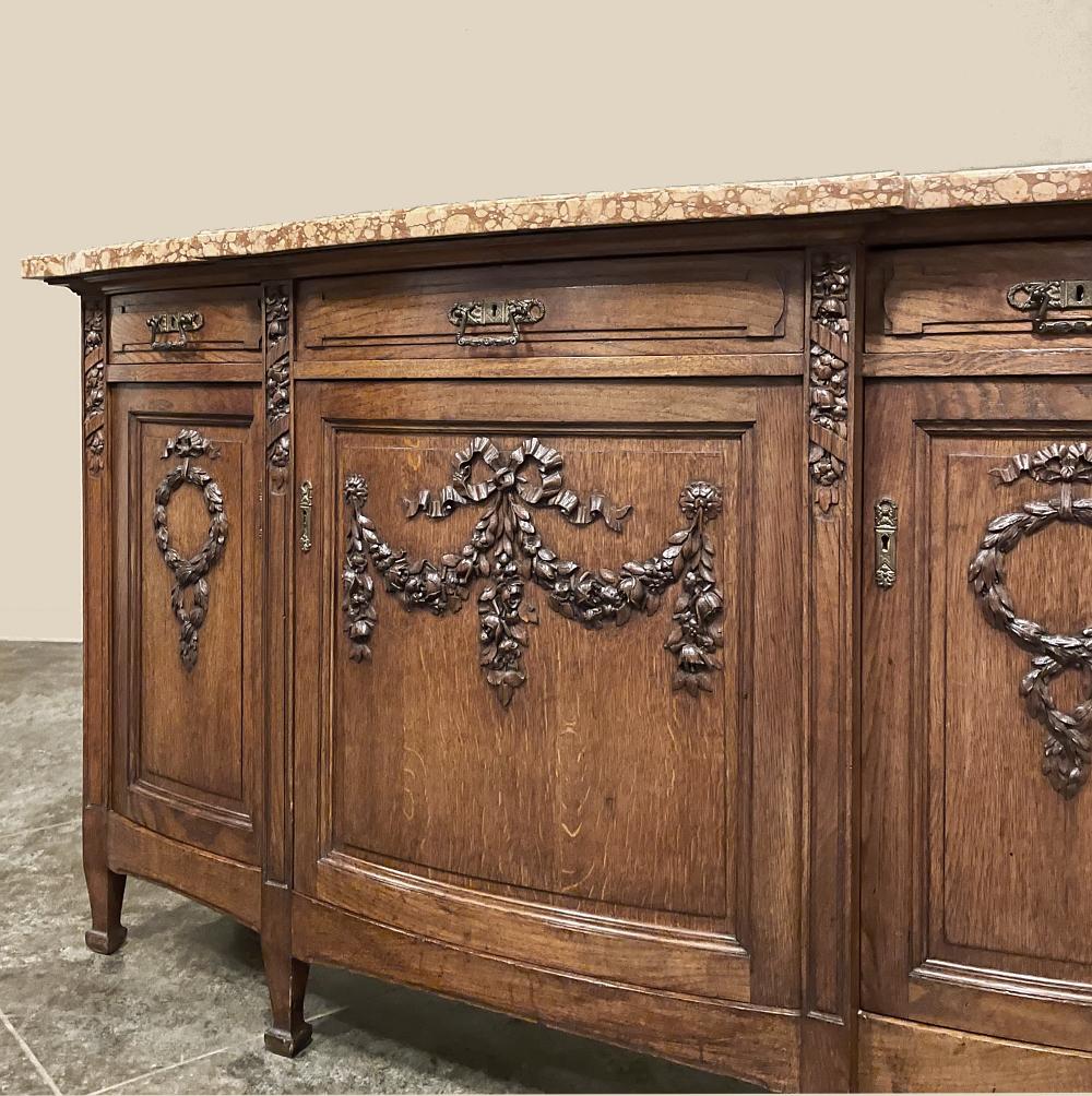 Antique French Louis XVI Marble Top Buffet For Sale 7