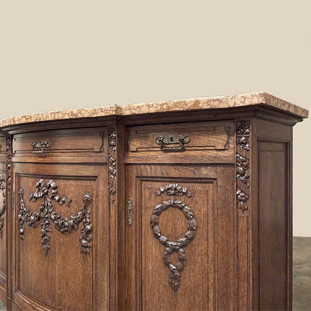 Antique French Louis XVI Marble Top Buffet For Sale 8