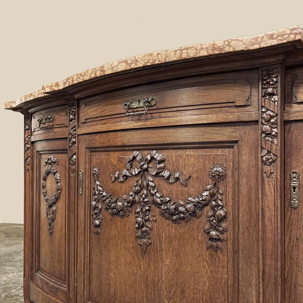Antique French Louis XVI Marble Top Buffet For Sale 9