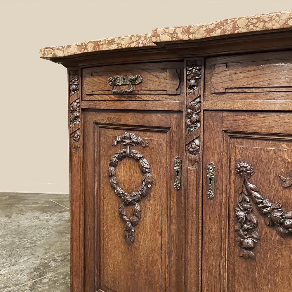 Antique French Louis XVI Marble Top Buffet For Sale 10