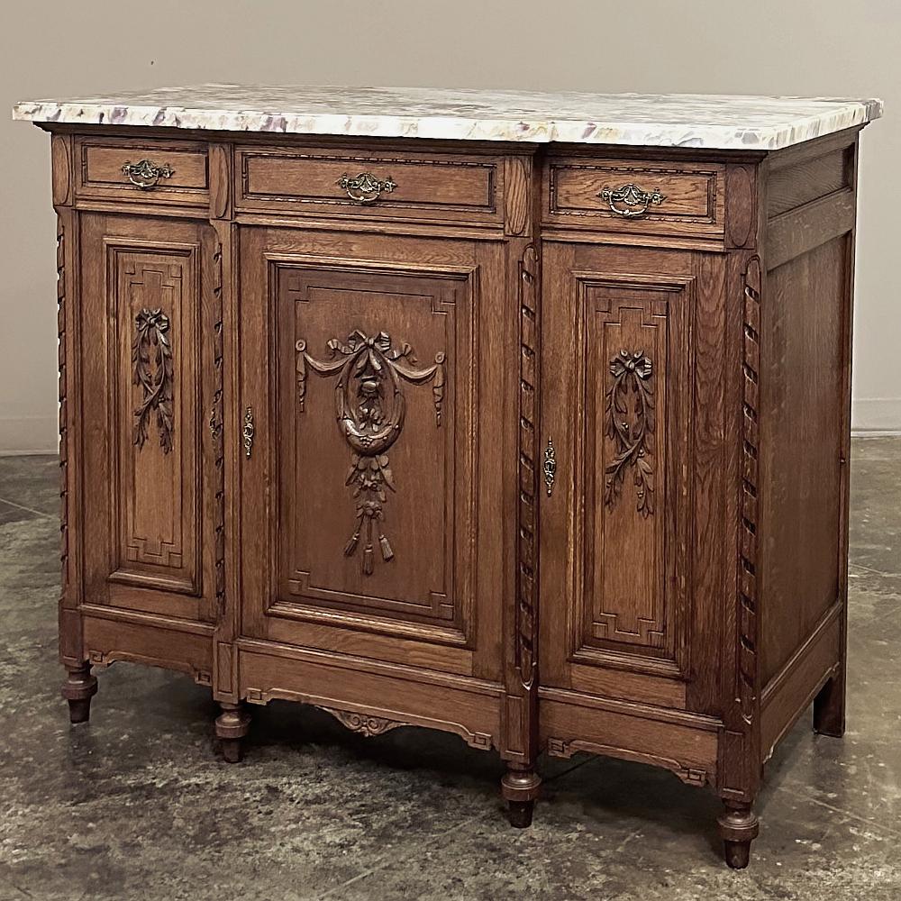 20th Century Antique French Louis XVI Marble Top Buffet For Sale