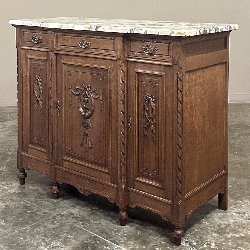 20th Century Antique French Louis XVI Marble Top Buffet For Sale