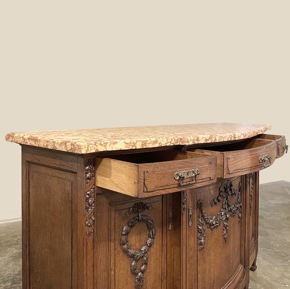 Antique French Louis XVI Marble Top Buffet For Sale 2