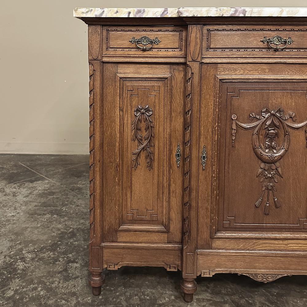 Antique French Louis XVI Marble Top Buffet For Sale 3