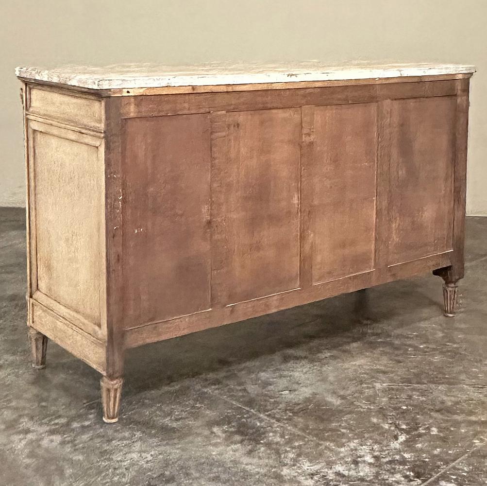 Antique French Louis XVI Buffet a gradini con piano in marmo in Oak striato in vendita 12