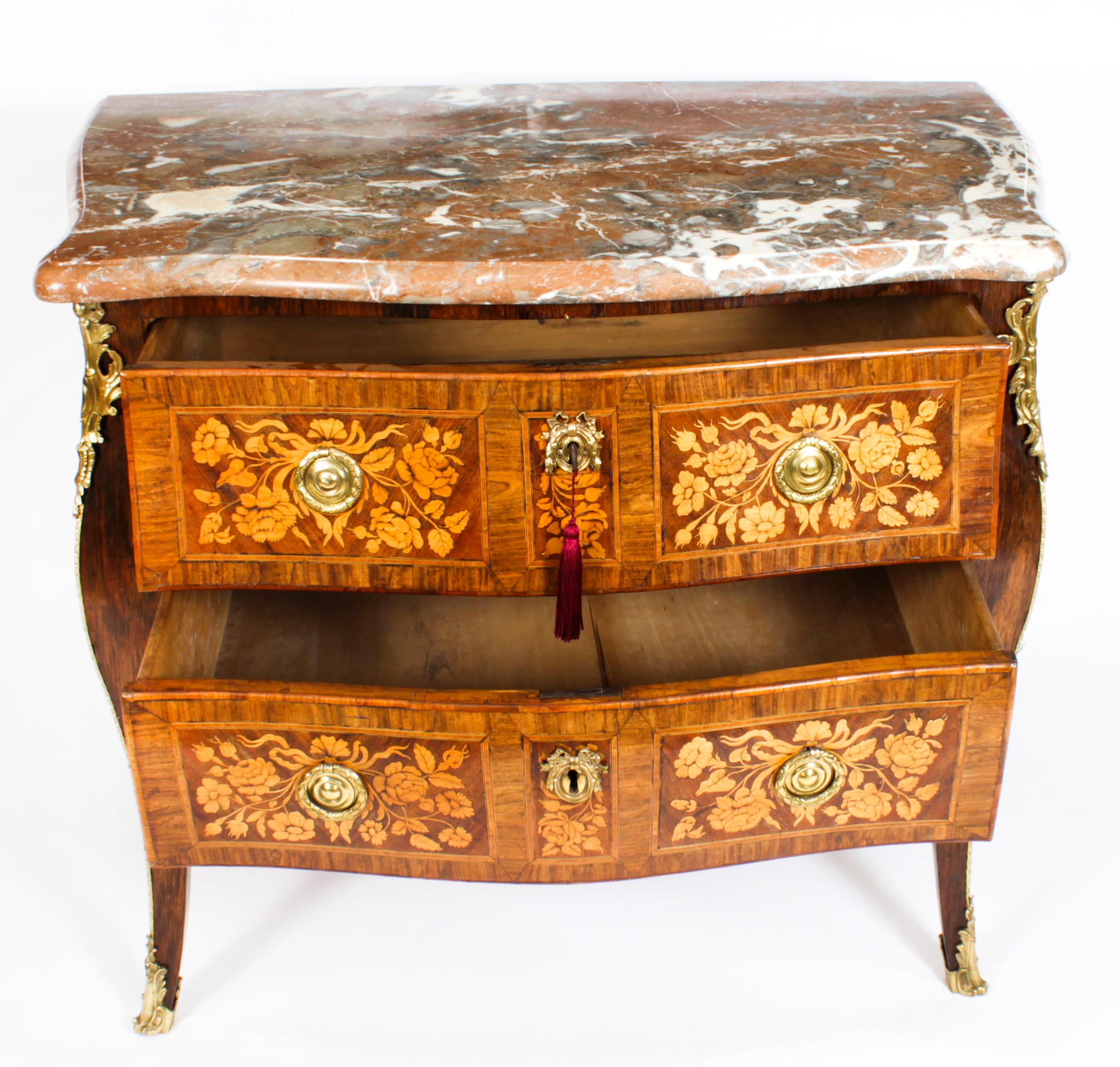 Antique French Louis XVI Marquetry Commode Chest 18th C 7