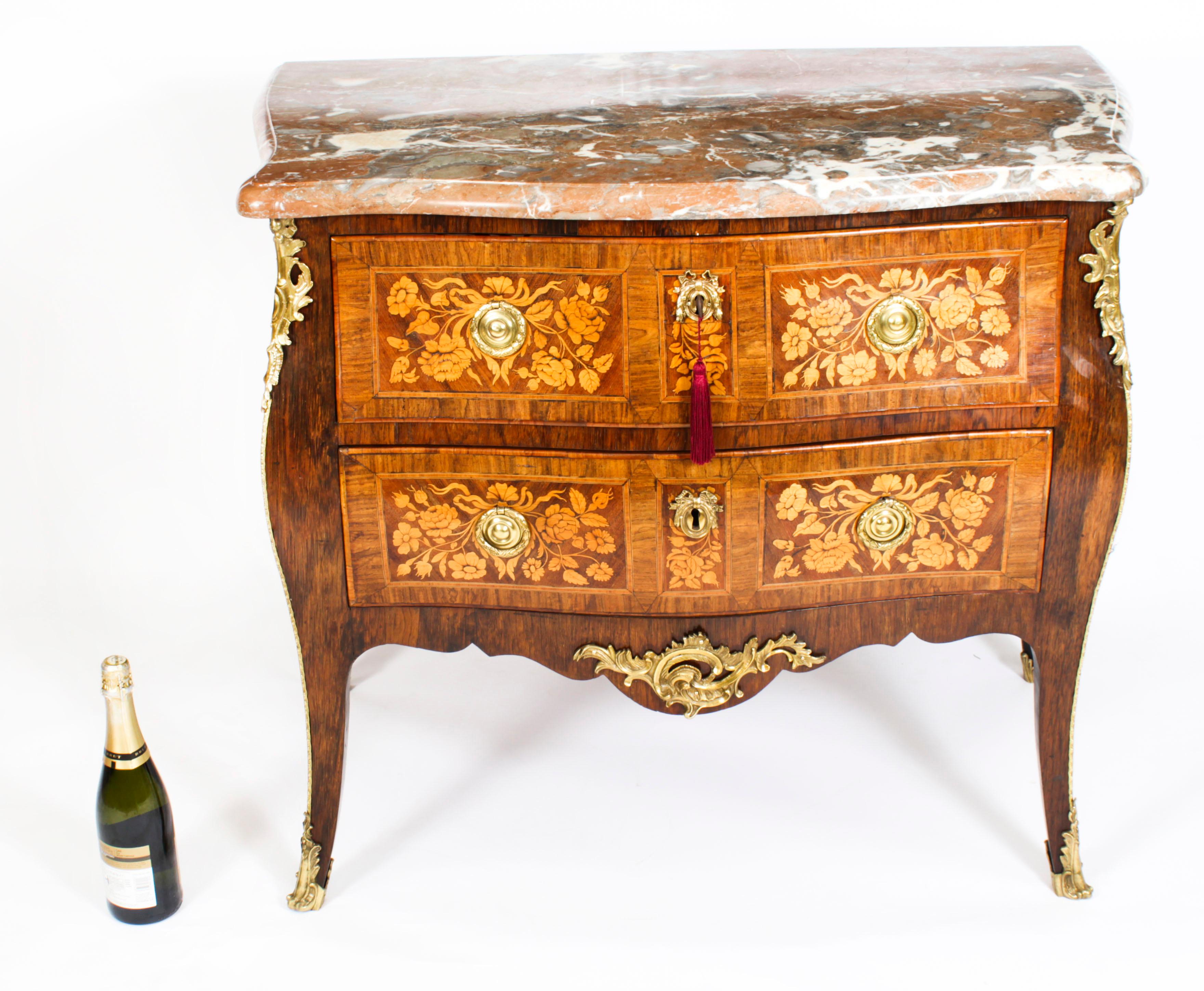 Antique French Louis XVI Marquetry Commode Chest 18th C 15