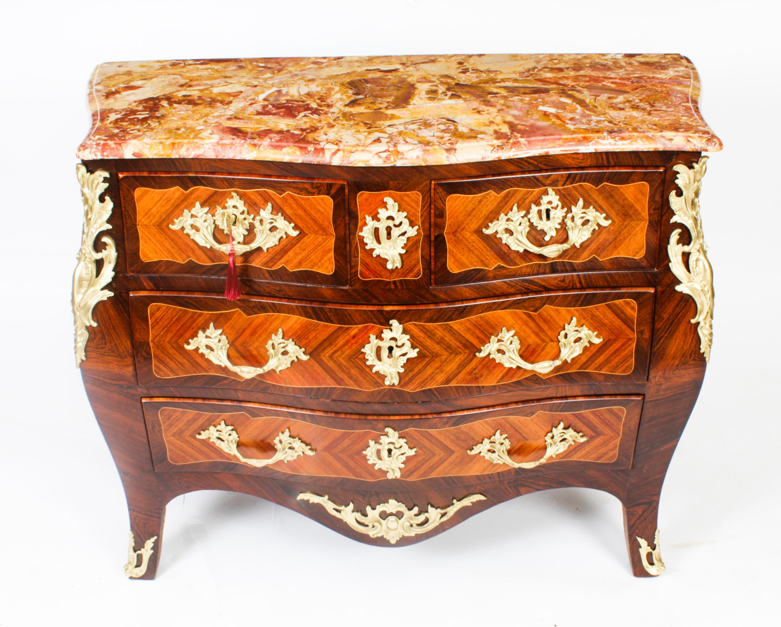 Antique French Louis XVI Marquetry Commode Chest 18th Century In Good Condition For Sale In London, GB