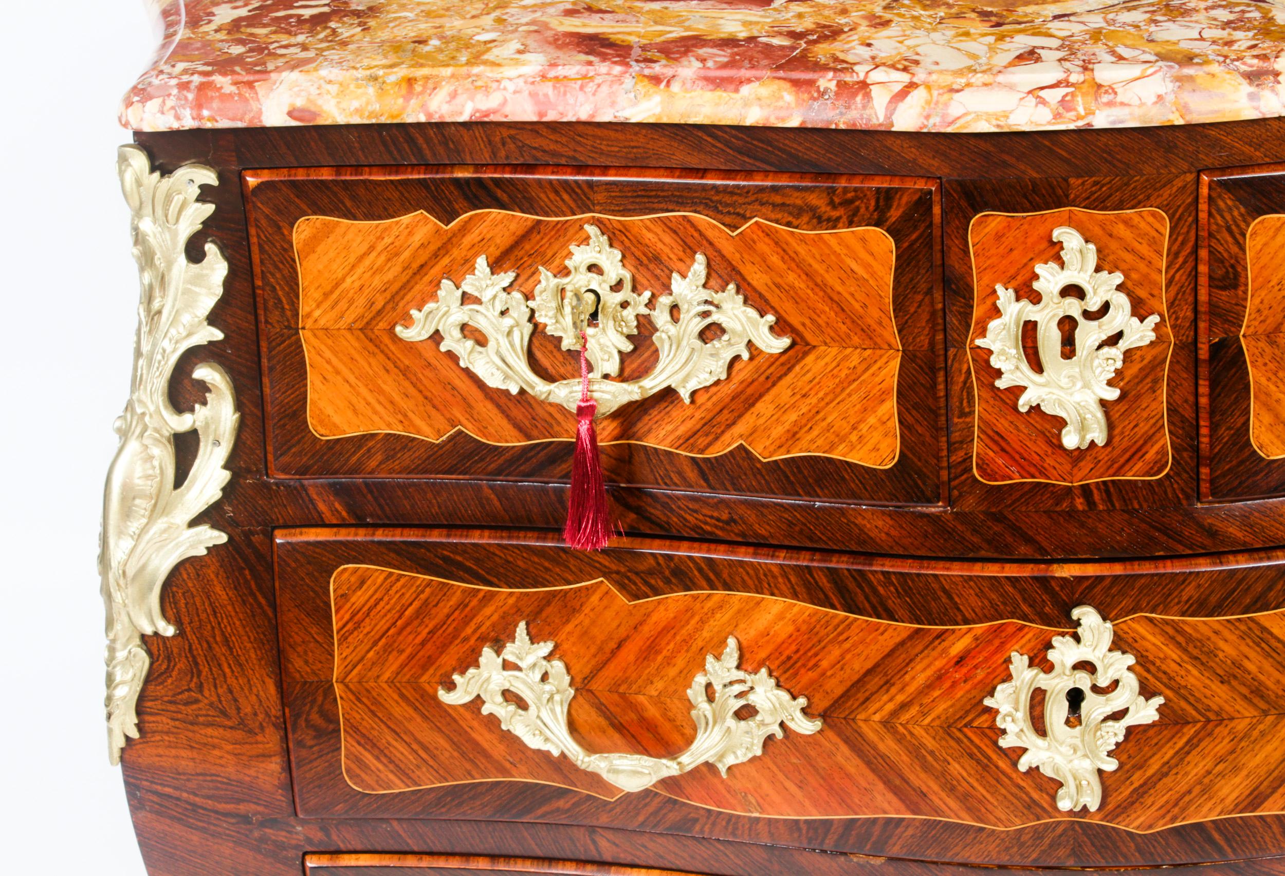 Ormolu Antique French Louis XVI Marquetry Commode Chest 18th Century For Sale