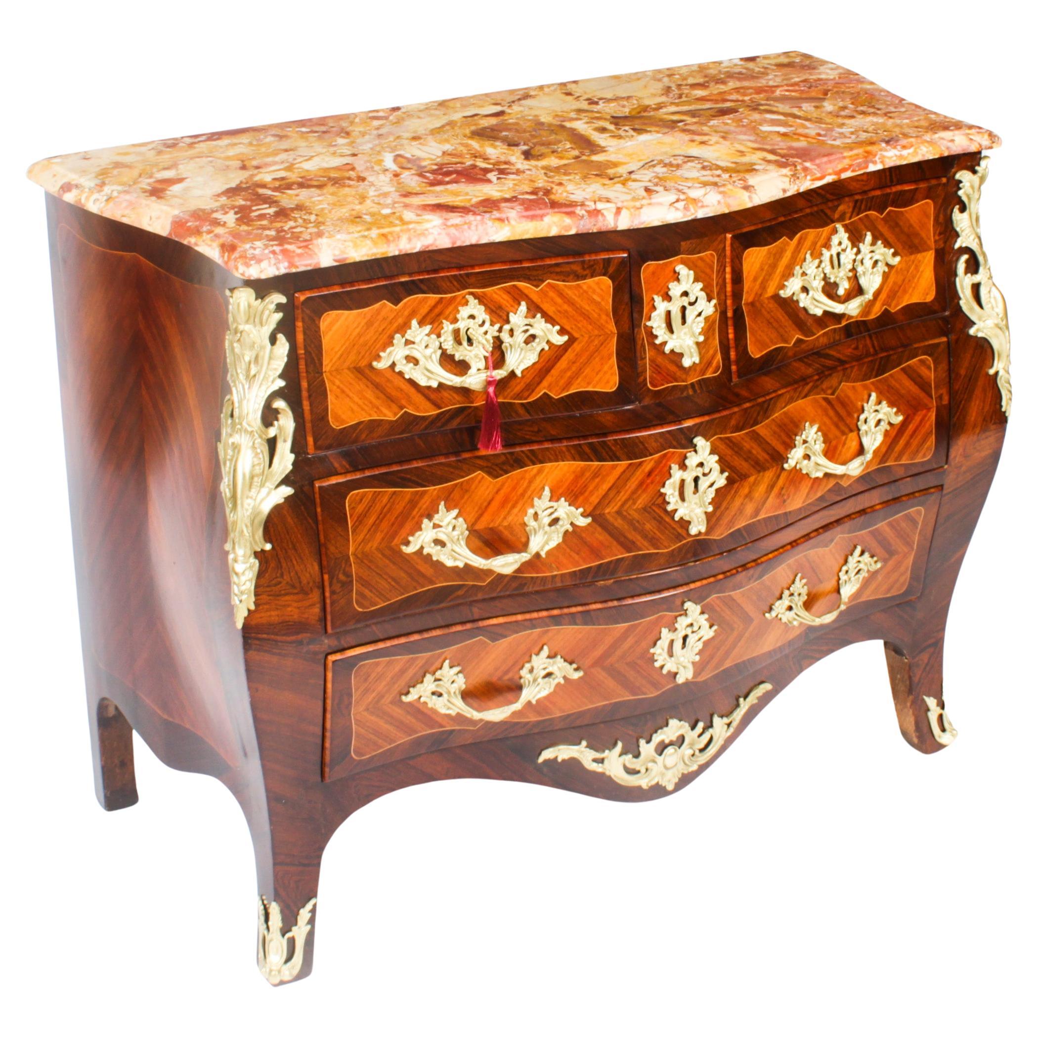 Antique French Louis XVI Marquetry Commode Chest 18th Century For Sale