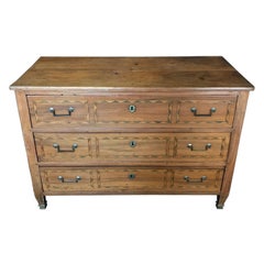 Antique French Louis XVI Marquetry Commode Chest of Drawers