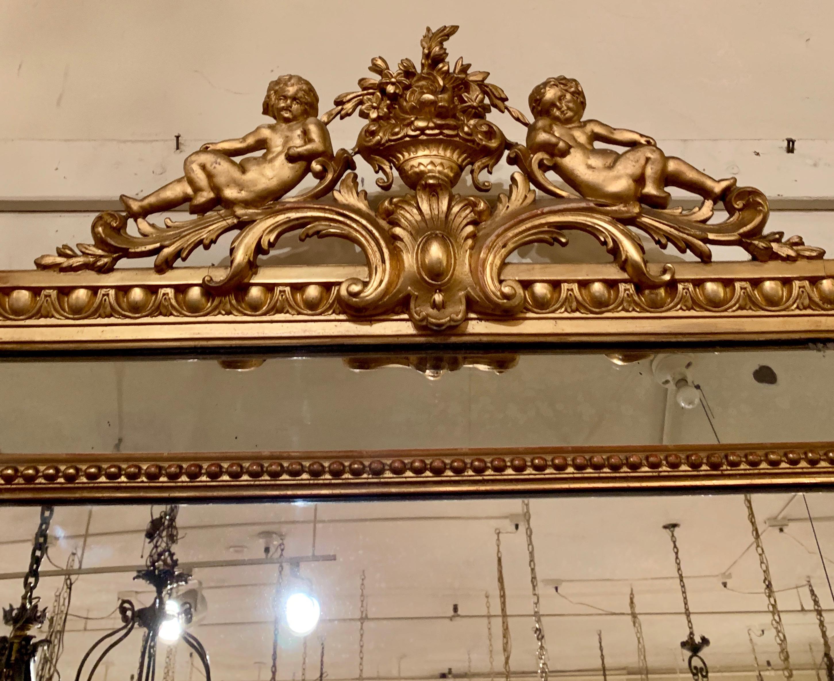 Antique French Louis XVI Mirror, circa 1880 In Good Condition For Sale In New Orleans, LA