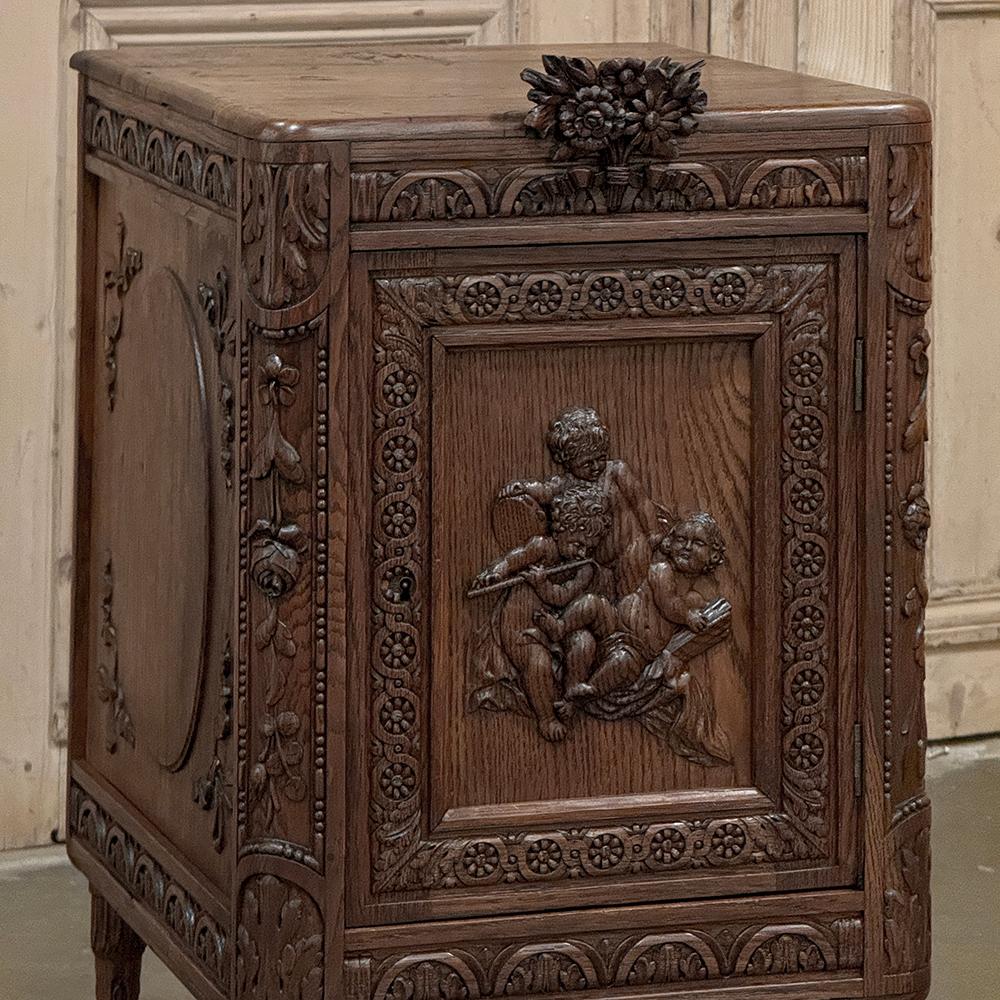 Antique French Louis XVI Neoclassical Argentier ~ Silver Cabinet ~ Nightstand For Sale 3