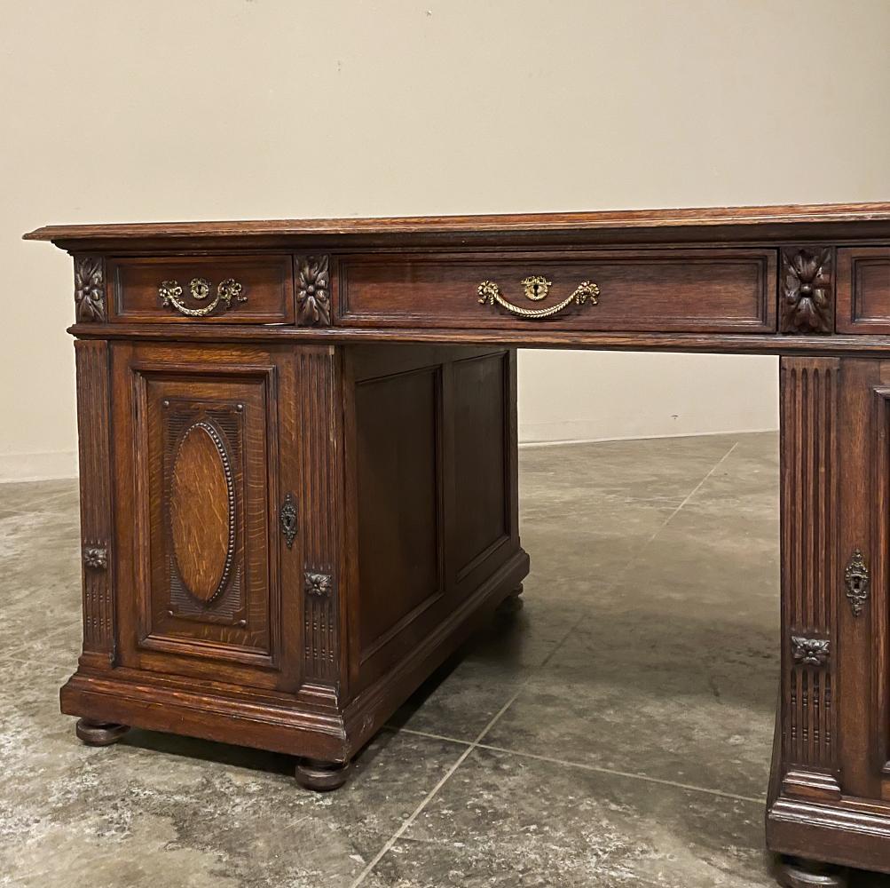 Antique French Louis XVI Neoclassical Double Faced Desk For Sale 6