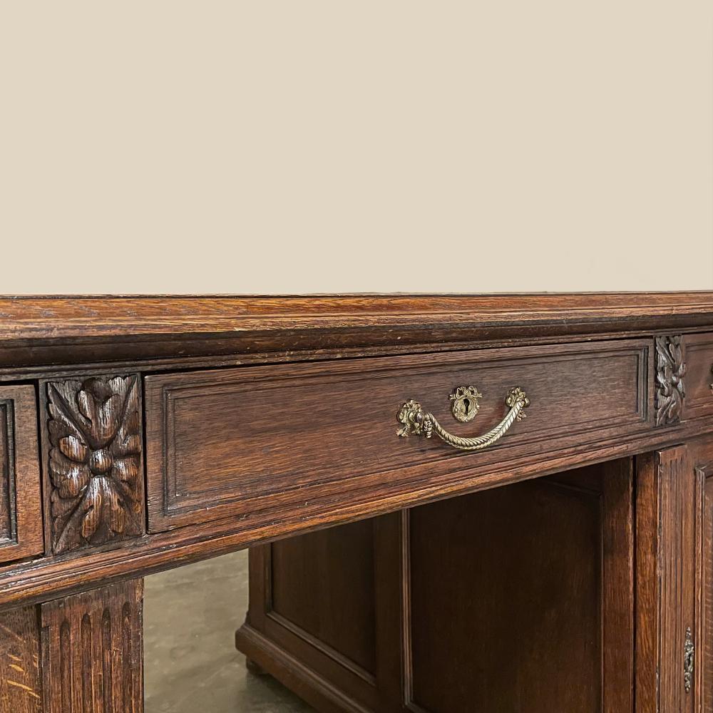 Antique French Louis XVI Neoclassical Double Faced Desk For Sale 9