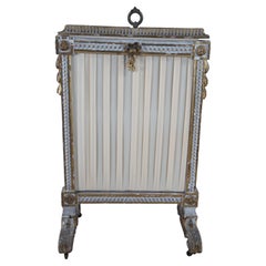 Antique French Louis XVI Neoclassical Fireplace Mantel Hearth Fire Screen 45"