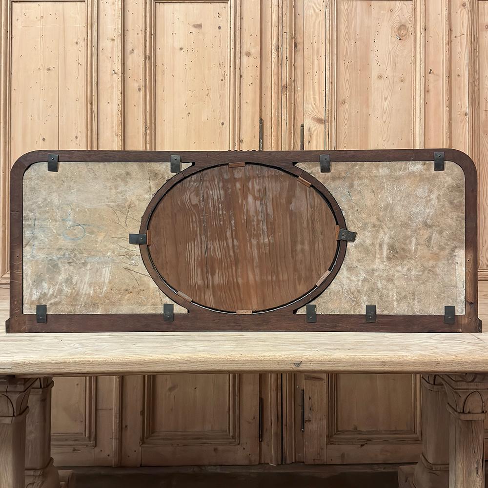 Antique French Louis XVI Neoclassical Mantel Mirror with Marble & Bronze Mounts For Sale 14
