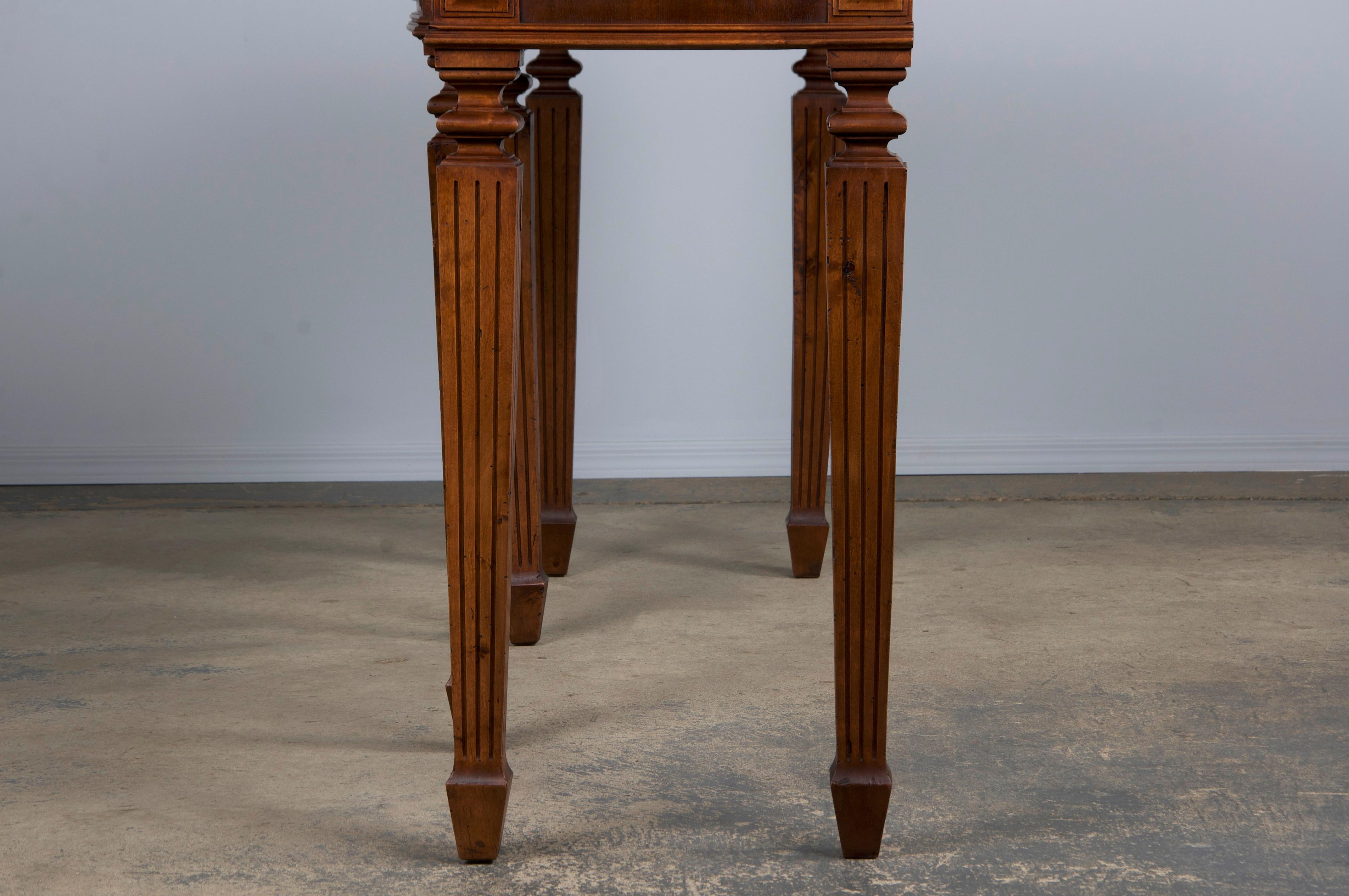 Antique French Louis XVI Neoclassical Style Mahogany Console Table For Sale 8