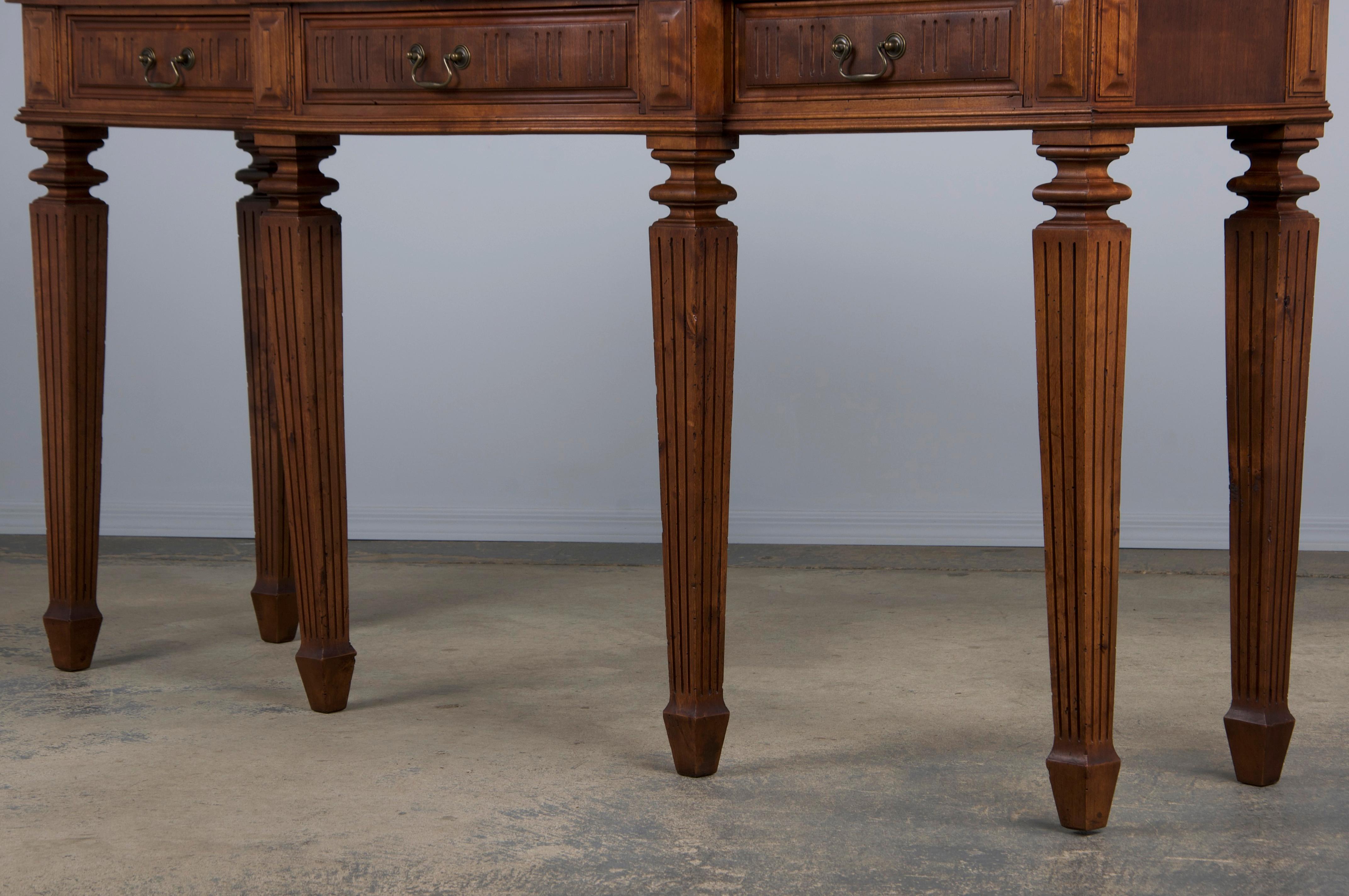Antique French Louis XVI Neoclassical Style Mahogany Console Table For Sale 12
