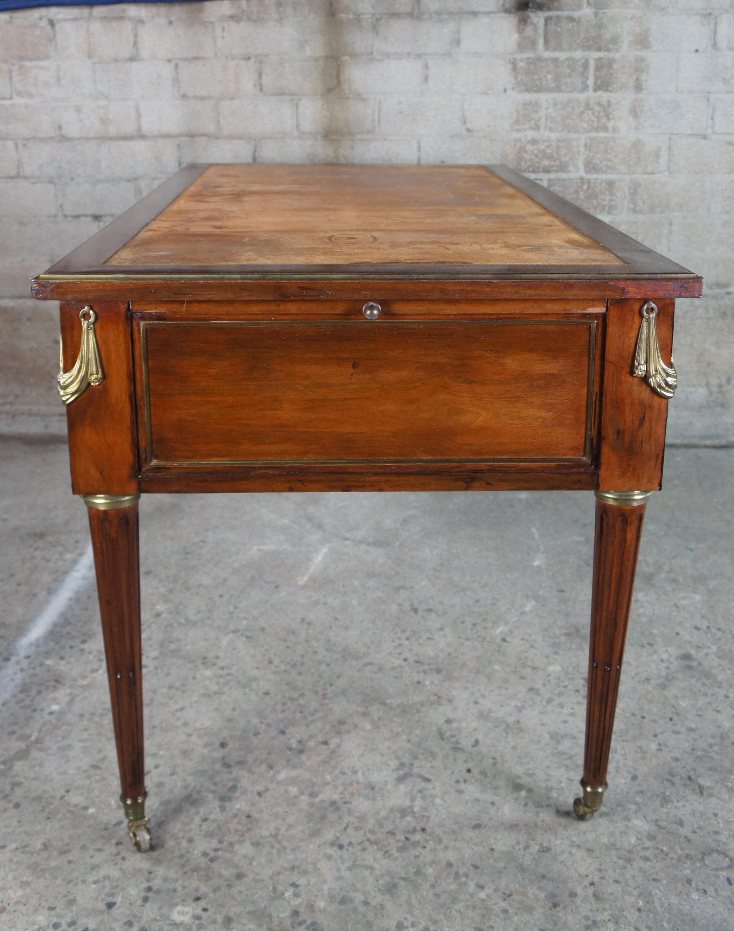 Antique French Louis XVI Neoclassical Walnut Directoire Executive Writing Desk 7