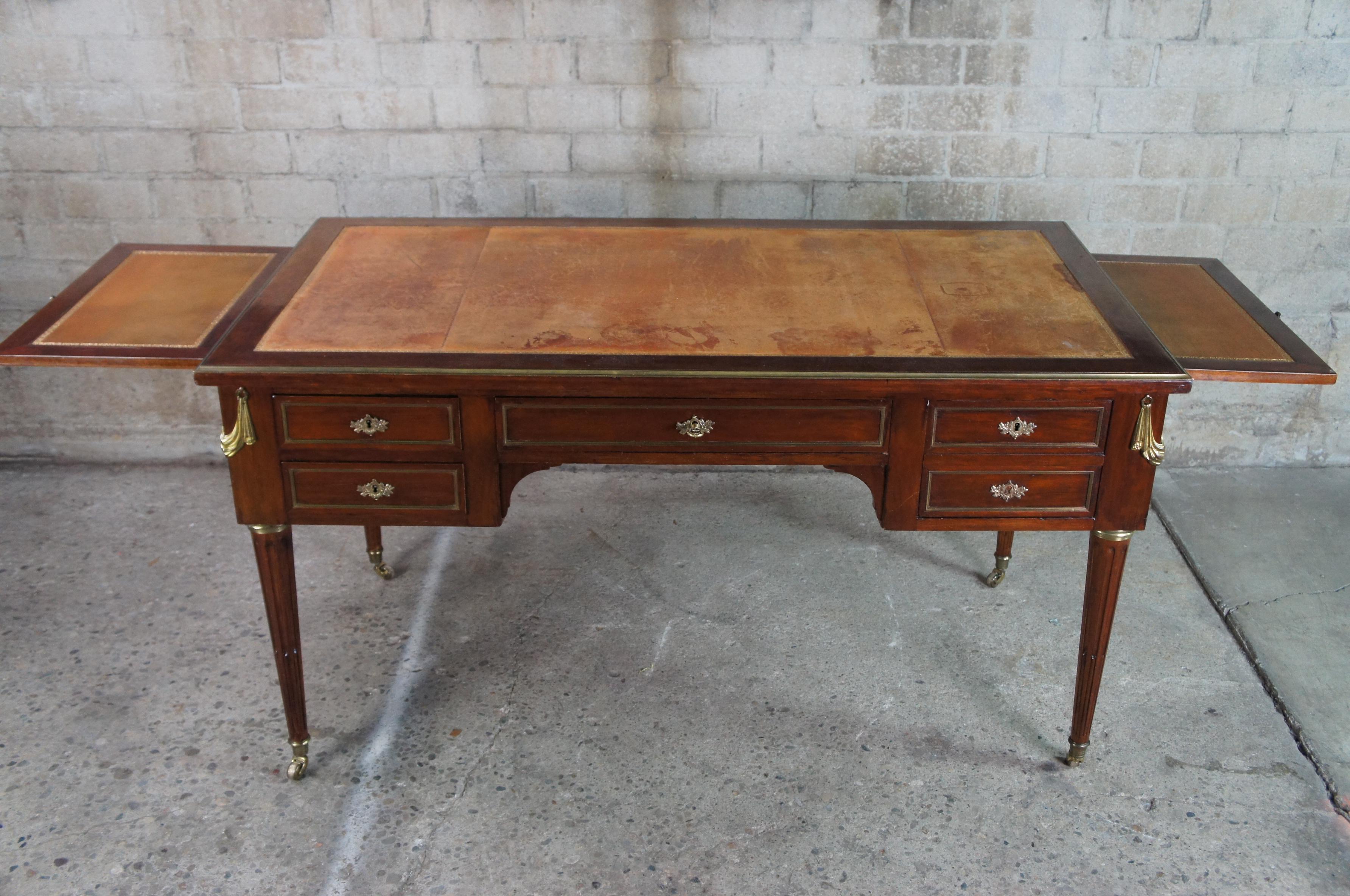 19th Century Antique French Louis XVI Neoclassical Walnut Directoire Executive Writing Desk