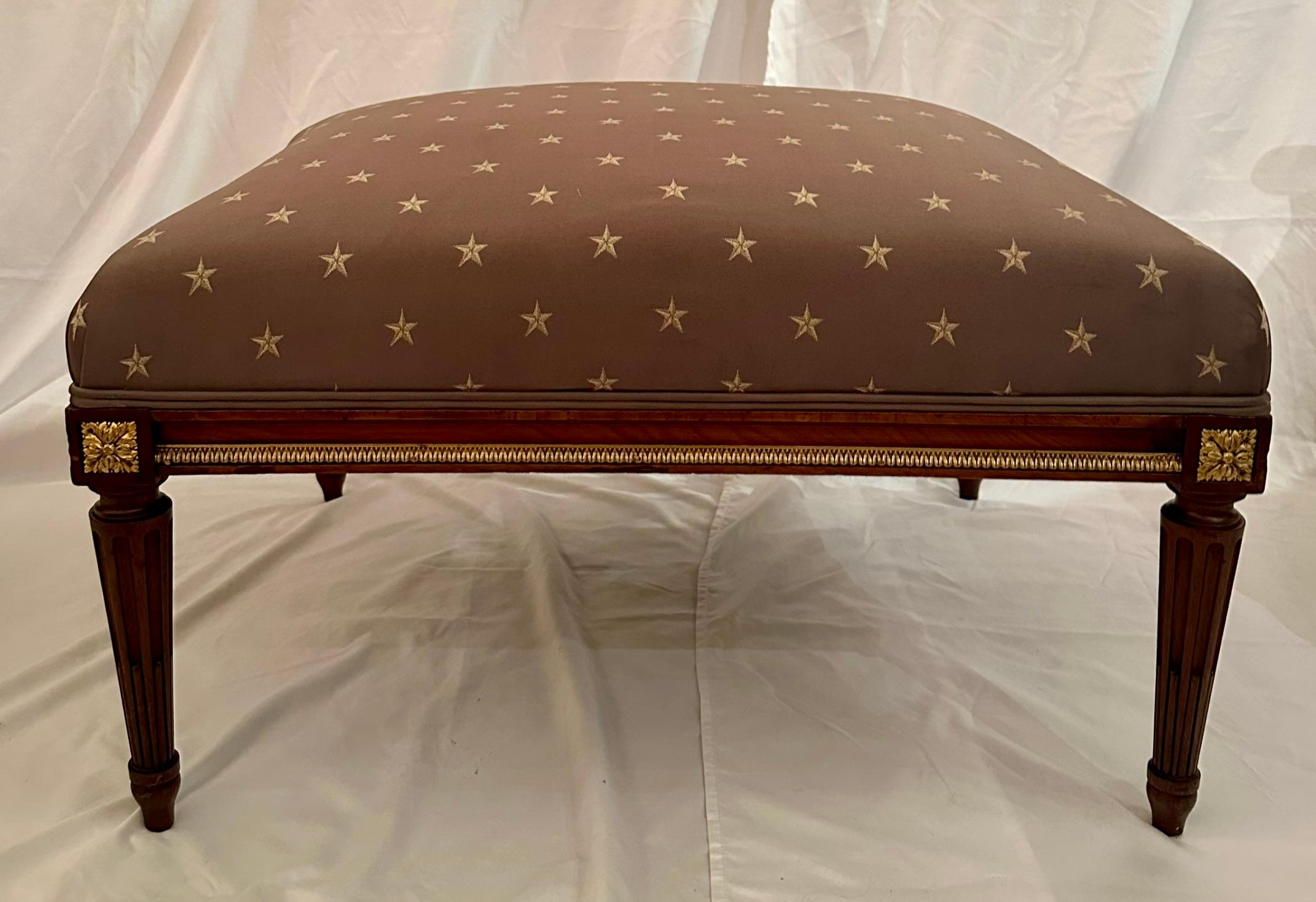 Antique French Louis XVI Ormolu Mounted Mahogany 3 Piece Duchesse Brisée Ca 1880 For Sale 2