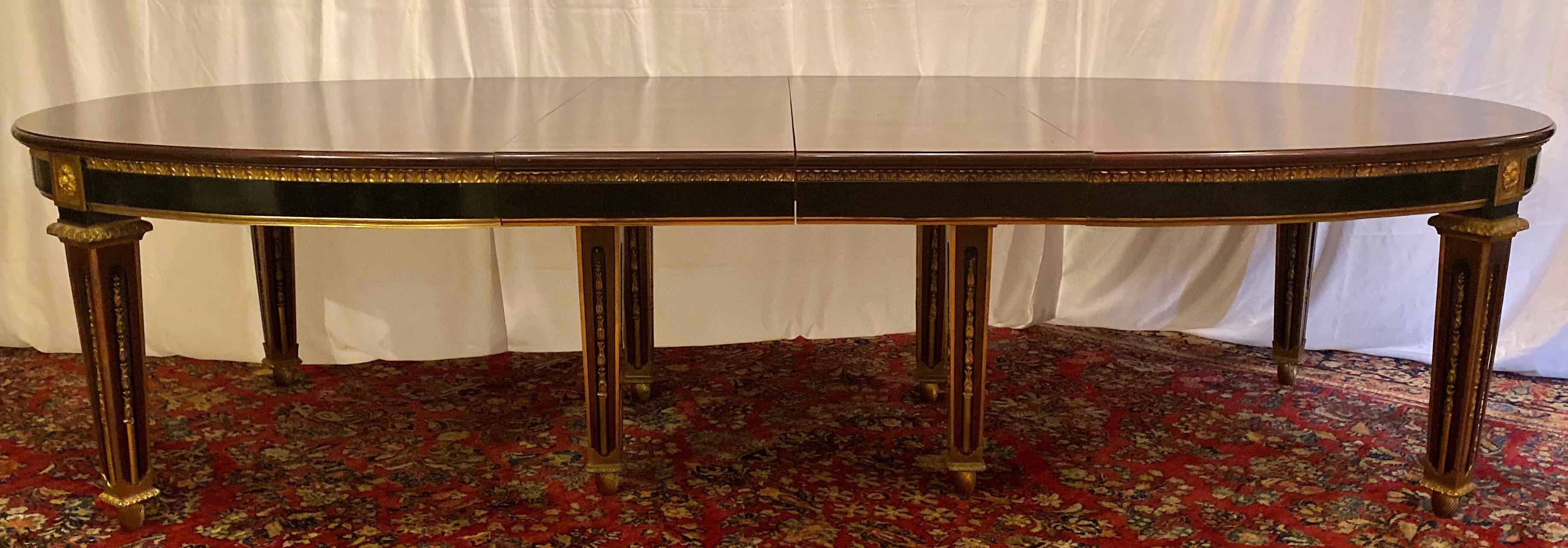 Antique French Louis XVI Ormolu Mounted Mahogany Dining Table, circa 1860-1870 5