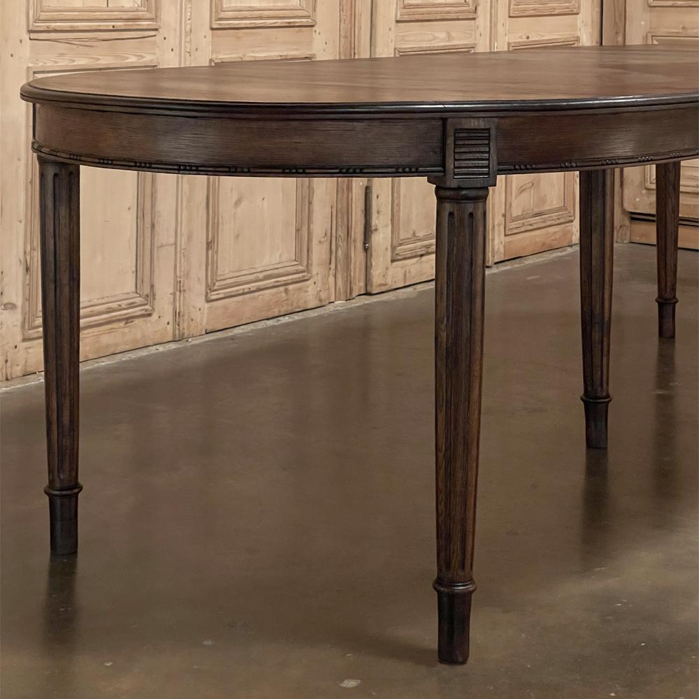 Antique French Louis XVI Oval Banquet Table 4