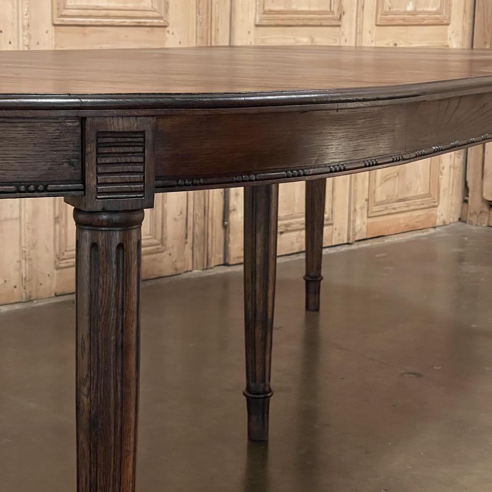 Antique French Louis XVI Oval Banquet Table 5