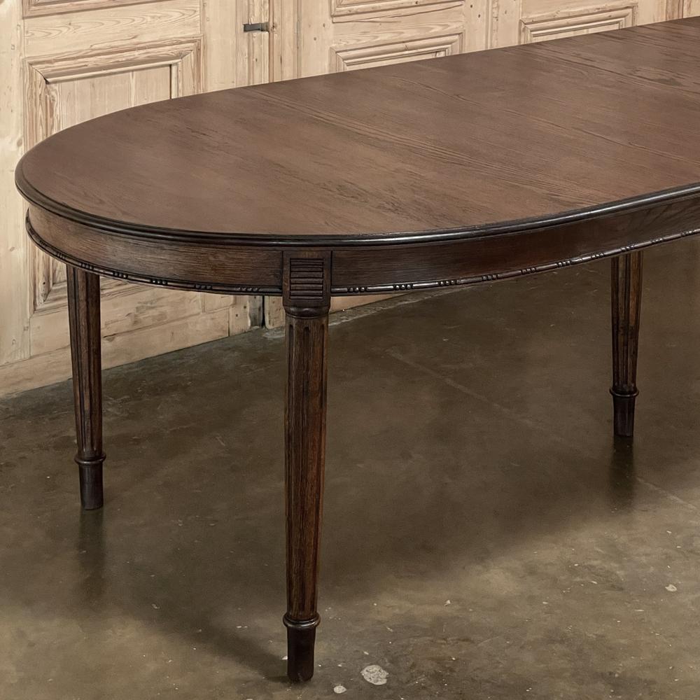 Antique French Louis XVI Oval Banquet Table 7