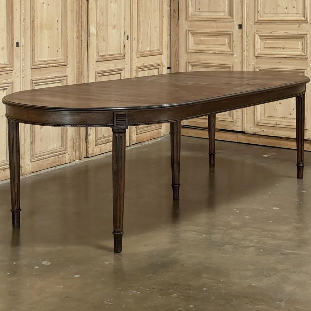 Antique French Louis XVI Oval Banquet Table 8