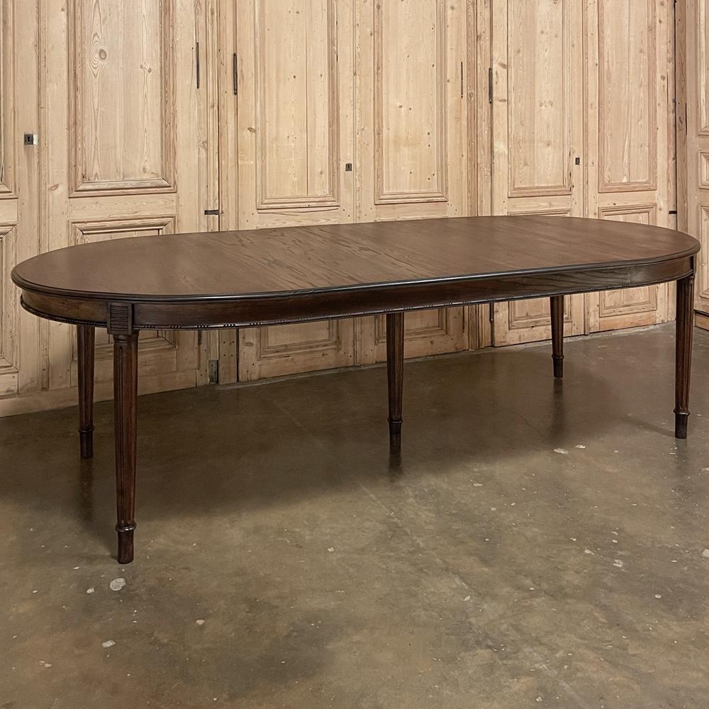Hand-Crafted Antique French Louis XVI Oval Banquet Table