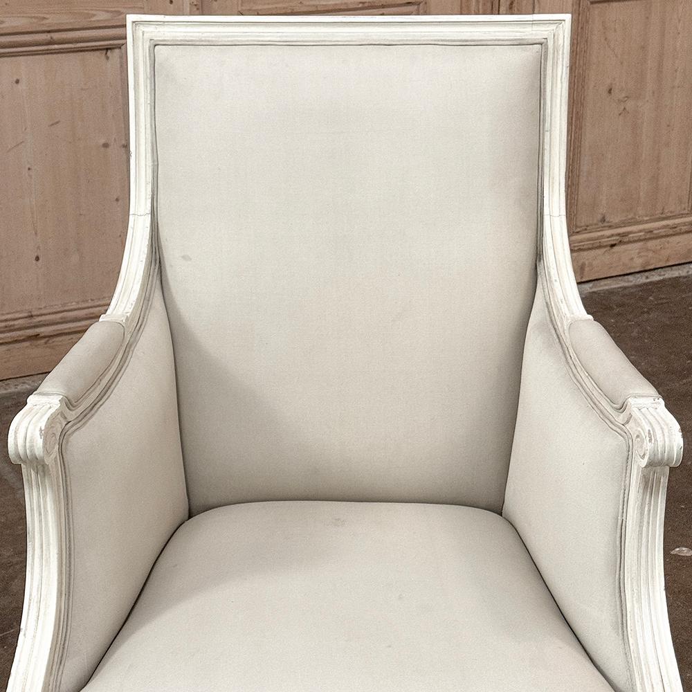 Antique French Louis XVI  Painted Bergere ~ Armchair For Sale 4