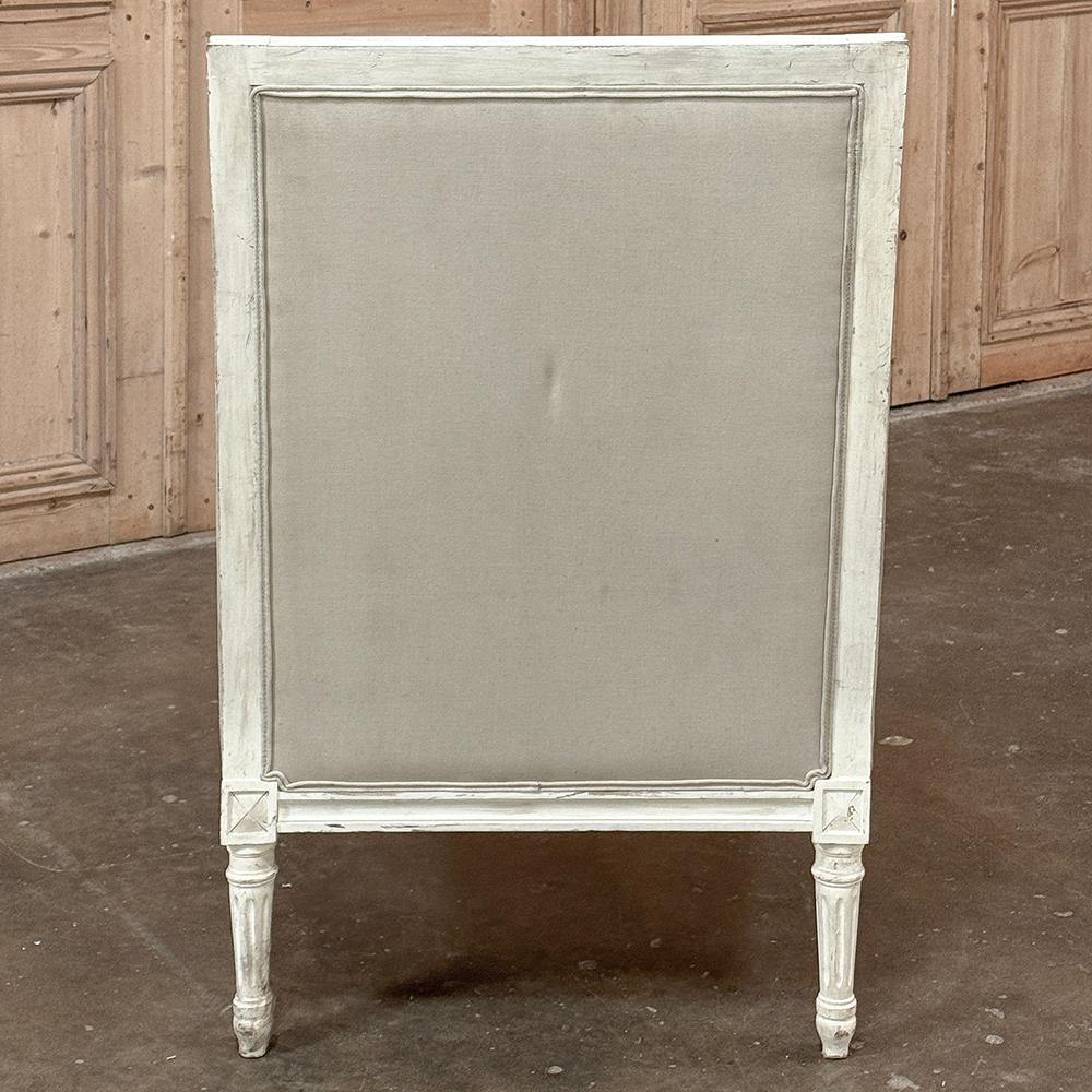 Antique French Louis XVI  Painted Bergere ~ Armchair For Sale 1