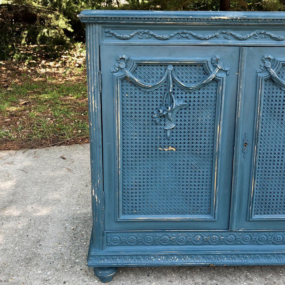 20th Century Antique French Louis XVI Painted Buffet or Cabinet