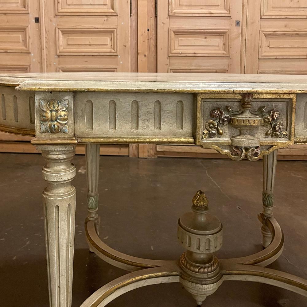 Antique French Louis XVI Painted Center Table For Sale 6